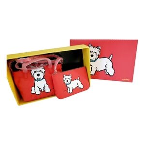 Marc Tetro Westie/West Highland Terrier Shoulder Bag and Wristlet Gift Set NIB